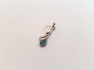 Engel mit Seeglas in Silber