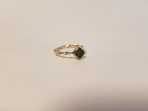 Strandglas in 585er Gelbgold - gekordelt